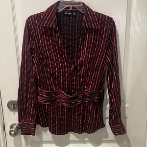 Apt. 9 Red and Black Striped Top